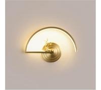 Wmmner .Applique Murale Applique En Cuivre Lampe Linéaire Led En Forme Semi-Arc Luminaire Géométrique de Tête de Cerf En Laiton