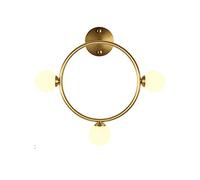 Wmmner Applique Murale, Applique Murale Nordique Moderne Au Design Géométrique, Applique Murale Créative En Fer Doré En Forme de Cercle/Triangle Avec Abat-Jour En Verre Laiteux, 3 Lumières Led, Appliq