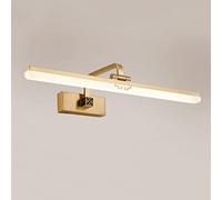 Wmmner Applique Murale Appliques Murales Miroir Lumière Led Vanité Lumière Miroir Réglable Lampe Avant Linéaire Salle Den Miroir Lampes Pour Wcoiffeuse En Champignon Chambre À Coucher, Cuivre-53 Cm/Cu