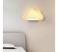 Wmmner Applique Murale Cloud Pour Chambre À Coucher, Lampe de Chevet, Chambre D'Enfant, Décorative, Pour Fond D'Écran Tv, Escalier, Couloir, Éclairage Intérieur À Led/Lumière Froide/Blanc 28 Cm