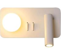 Wmmner Applique Murale de Chambre Blanche Moderne Avec Projecteur Réglable Lecture de Créativité Nordique Wall Light Indoor Lighting Mid Century Minimalist Hall Wall Lamp For Living Room Aisle Stairs