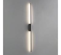 Wmmner Applique Murale D'Éclairage de Chevet Applique Murale Linéaire En Laiton Applique Murale En Cuivre Ultra-Mince Avec Abat-Jour En Silicone Appliques Murales Led Modernes - 3 Modes de Couleur Per