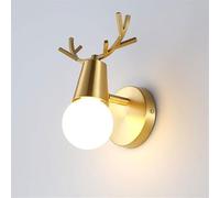Wmmner Applique Murale En Bois de Cuivre Ajustez La Finition Moderne En Bronze Frotté À L'Huile/Finition En Laiton Brossé, Nordic Creative Luminaire Mural Pour Chambre D'Enfant, Couloir de Chevet, E27