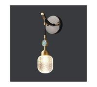 Wmmner Applique Murale En Cuivre Appareil D'Éclairage Motif Applique Murale En Verre Chambre À Coucher Décor de Chevet Montage Mural Lustre Lampes,