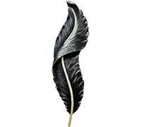 Wmmner Applique Murale En Résine En Forme de Plume - Applique Murale Led Élégante, Luminaire Mural, Lampes, Salle À Manger Contemporaine/Warm Light 3000K/Black -65Cm