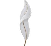 Wmmner Applique Murale En Résine En Forme de Plume - Applique Murale Led Élégante, Luminaire Mural, Lampes, Salle À Manger Contemporaine/Warm Light 3000K/White-65Cm