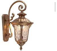 Wmmner Applique Murale Étanche Lanterne Antique Applique Large 19Inch Retro Alumifixture Glass Shade Industrial Wall Light, Led Ceiling Lamp/Laiton
