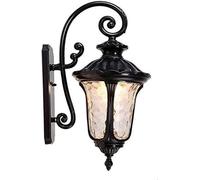 Wmmner Applique Murale Étanche Lanterne Antique Applique Large 19Inch Retro Alumifixture Glass Shade Industrial Wall Light, Led Ceiling Lamp/Une Couleur