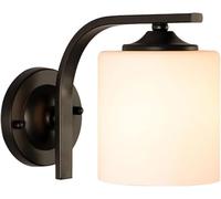 Wmmner Applique Murale Européenne Moderne1, Applique Lanterne En Verre - Villa E27 Aisle Iron Metal Wall Lamp European Rustic Loft Indoor Bedroom Bedside Wall Light, Led Ceiling Lamp