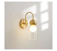 Wmmner Applique Murale Géométrique Minimaliste Italienne Moderne - Applique Murale Led Entièrement En Cuivre Pour Chambre, Salon, Salle À Manger, Escalier, Porche Et Restaurant - Éclairage Mural Éléga