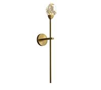 Wmmner Applique Murale Led En Laiton Du Milieu Du Siècle Créativité Lampe Longue En Cristal Avech Clear Shade Light Fxture Pour Le Salon de L'Hôtel Hallway-Den 12X70Cm