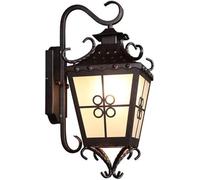 Wmmner Applique Murale Led Lumière Intérieure Personnalitéy V-Intage Lampe D'Extérieur Lanterne En Verre Métal Imperméable À La Pluie Extérieur Villa Patio Jardin Porche Applique Éclairage