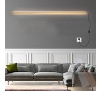 Wmmner Applique Murale Led Moderne Dimmable Avec Télécommande - 150 Cm Minimaliste Blalampe En Alumick Pour Salon Et Chambre À Coucher, Éclairage Mural Réglable 2700K-6500K/Or/150Cm