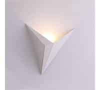 Wmmner Applique Murale Led Triangle Moderne Blanc Chaud 3000K Appliques Éclairage 3W Contemporary Créativité Lumières Murales En Fer Pour Escaliers, Couloir, Chevet, Salon, Allée/Blanc