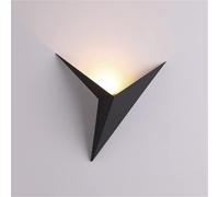 Wmmner Applique Murale Led Triangle Moderne Blanc Chaud 3000K Appliques Éclairage 3W Contemporary Créativité Lumières Murales En Fer Pour Escaliers, Couloir, Chevet, Salon, Allée/Noir
