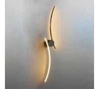 Wmmner Applique Murale Linéaire Led En Forme de Demi-Arc Applique Murale En Cuivre, Décor Mural Géométrique Lampe Murale, Lampes de Nuit D'Intérieur Pour Salon, Chambre À Coucher, Chevet/Une Couleur/8