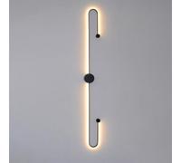 Wmmner Applique Murale Linéaire Noire - Luminaire À Longues Bandes Géométriques Moderne Pour Le Salon Et La Chambre À Coucher - Éclairage Intérieur Élégant, Conception Polyvalente de Laveuse/.101.8Cm/
