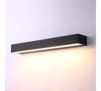Wmmner Applique Murale, Luminaires Muraux À Led, Éclairage Mural Noir Pour Porche Extérieur, Applique Murale Extérieure Étanche Et Antirouille Pour Patio, Entrée, Intérieur de La Maison (6000K, 50 Cm)