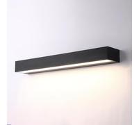 Wmmner Applique Murale, Luminaires Muraux À Led, Éclairage Mural Noir Pour Porche Extérieur, Applique Murale Extérieure Étanche Et Antirouille Pour Patio, Entrée, Intérieur de La Maison (6000K, 50 Cm)