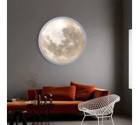 Wmmner Applique Murale Lune Compatible Avec Chambre À Coucher, Appliques Murales Led À Intensité Variable, 23,6 Pouces, Lumière Terre-Planète/Lune/40