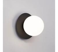 Wmmner Applique Murale Mid Century Applique Murale Moderne En Fer 7,9 Pouces Globe En Verre Blanc E27 Applique Murale Lanterne Murale D'Intérieur Pour Chambre À Coucher, Chevet, Salon, Bureau, Couloir