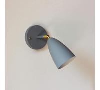 Wmmner Applique Murale Minimaliste Finition Blanche Mate 1 Appliques Murales Légères Avec Tête D'Angle Réglable Luminaires Muraux Base Éclairage Intérieur/Gris