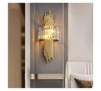 Wmmner Applique Murale Moderne En Cristal Doré Fou Salon Chambre À Coucher Chevet Allée Atmosphérique Led Éclairage Intérieur, Lampe Murale Murale Versale/Blanc Chaud/14 * 60Cm
