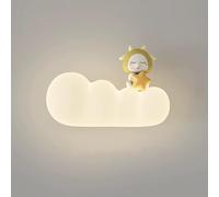 Wmmner Applique Murale Moderne En Led Pour Chambre D'Enfant - Applique Murale Caterpillar Pe Blanche, Pour Salon/Jaune 2