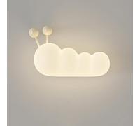 Wmmner Applique Murale Moderne En Led Pour Chambre D'Enfant - Applique Murale Caterpillar Pe Blanche, Pour Salon/Bianco