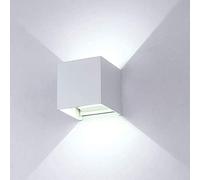 Wmmner Applique Murale Simple Carrée En Aluminoir E Led Applique Murale D'Intérieur 7W Lumière Blanche Avec 2 Têtes Angle Réglable Compatible Avec Le Salon, Le Jardin, Le Patio, Les Couloirs Lampe de