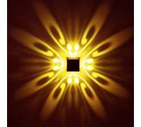 Wmmner Applique Murale, Suspensions Led Wash Applique Murale 3W Ac85-265V Style Moderne Motif Papillon Lampes Murales En Alumide Haut En Bas Appareils D'Éclairage Compatibles Intérieur,/Jaune