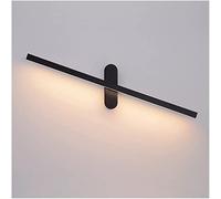 Wmmner Appliques Applique Murale À Longues Rayures, Mur D'Éclairage À Réflexion Moderne, Applique Murale Filaire À Led Noire, Lampe À Miroir de Commode Avec Bras de Lampe Rota/40Cm