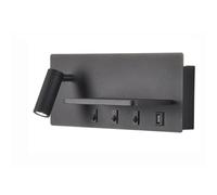 Wmmner Appliques Murales À Led, Lampe de Lecture Montéeht, Lampe de Nuit Rétroéclairée, Applique Noire de Tête de Lit Réglable Avec Ports Usb, Lampes Pour Chevet de Chambre À Coucher 3000K/Sombre