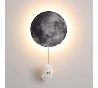 Wmmner Appliques Murales Atmosphère Sphérique Moderne Lumière Lune Applique Murale Résine Simple Led Corridor Appliques Murales Lumière de Montage Mural/Atténuation