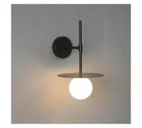 Wmmner Appliques Murales Circulaires Maison Intérieur Ferapplique Murale Led Décorative En Verre Noire/Une Seule Couleur/Lumière Froide