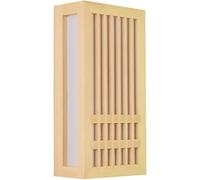Wmmner Appliques Murales de Chambre À Coucher, Luminaire Mural de Couloir de Style Japonais, Applique Murale de Fenêtre Rectangulaire En Bois Avec Abat-Jour En Acrylique, Lampe D'Atmosphère de Décorat