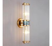 Wmmner Appliques Murales En Cristal Finition En Laiton E27 Socket Mid-Century Modern Wall Mount Metal Wall Lamp/Une Seule Couleur/17.7In