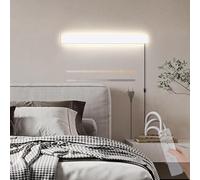 Wmmner Appliques Murales Intérieures À Intensité Variable Avec Télécommande Longue Led Avec Interrupteur Intérieur Moderne Chambre À Coucher Couloir Escalier Éclairages Muraux (Blanc, 200 Cm)/Blanc/10
