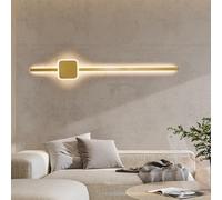 Wmmner Appliques Murales Led Longues Géométriques En Alumiet Silicone, Modernes, Avec Télécommande, Dimmables, Pour La Décoration Intérieure, Pour Chambre À Coucher, Salon (60 Cm, Carrées, Noires)/Car
