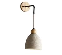 Wmmner Appliques Murales Mid Century Avec Chaîne, Béton Gris, Luminaire Industriel, Moderne, Style Fermier, En Bois, Pour Chambre, Salon, Salle Den