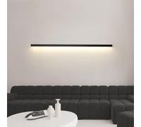 Wmmner Appliques Murales Modernes En Alumirectangulaire, Design Nordique, Pour Chambre, Salon, Lecture, 180 Cm, Noir Et Blanc/Lumière Neutre Noire/120 Cm
