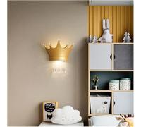Wmmner Appliques Murales Modernes Et Simples Amen Crown Crystal Wall Light Fixture - Lampe D'Appoint Pour Salon, Chambre À Coucher, Veilleuse Led (Jaune)