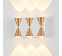 Wmmner Appliques Murales Orientables, Spots Led Encastrés Modernes, Éclairage Décoratif D'Intérieur Et D'Extérieur, Mini-Lampes Murales/Une Seule Couleur/6 Lumières