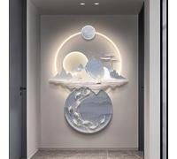 Wmmner Appliques Murales Pour Chambre À Coucher Image Led de Neuf Sculptures Murales de Poissons Lampe Montée Décorative Salon Art Suspendu Avec Lumière Led (C 29,5 Po)/C/41.3In