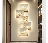 Wmmner Appliques Murales Pour Chambre À Coucher Led Wall Art Decor 3D Walling Art With Light -Power in Creative Landscape Picture Wall For Home Living Room Study Bedroom Decor(D 59/B/70.8 in