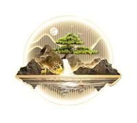 Wmmner Appliques Murales Pour Chambre À Coucher Murs 3D Avec Sculpture Murale Légère Avec Lumière Led Pour Chambre À Coucher Du Couloir D'Entrée de La Maison (B 23,6 Po)/C/31.4In