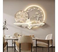 Wmmner Appliques Murales Pour Chambre À Coucher Sculptures Murales Suspendre Koi Fish Accueillant Pin Art Mural Décoration Lampe Décor Oriental Tenture Murale Traditionnelle Chinoise Télécommande Sans