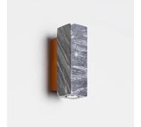 Wmmner Appliques Murales Pour Chambre À Coucher Wabi-Sabi Marble Wall Light Nature Stone Wall Lamp Squ Modern Long Tube Hardwired Vintage Sideside Fixture For Living Room Bedroom Corridor Stairs/23Cm