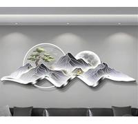 Wmmner Appliques Murales Pour La Chambre À Coucher Sculptures Murales Art Mural 3D Art Mural 3D Avec Lumière Led Mur D'Image de Paysage Créatif Chinois Pour La Maison Salon Étude Décor de Chambre À Co