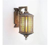 Wmmner Appliques Murales Pour Lampe Murale de Chambre À Coucher Retro Indlumières En Vrac Ovales En Alumiustrial Et Lanterne D'Abat-Jour En Verre Appliques Murales Rustiques